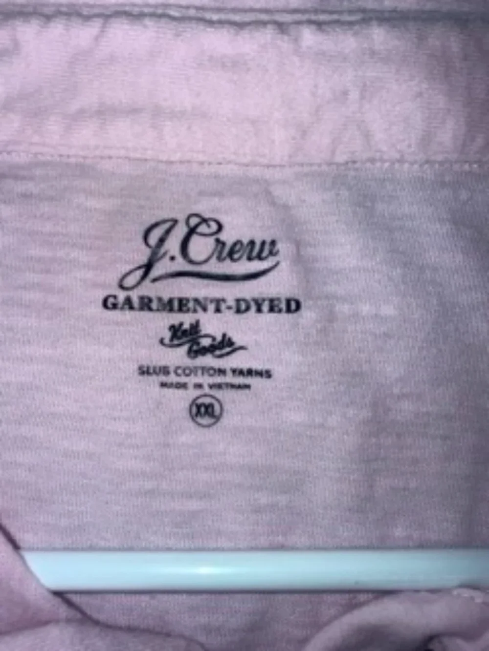 J. Crew Garment Dyed Pink Short Sleeve Polo 100% Cotton SZ XXL Slub Cotton Yarns